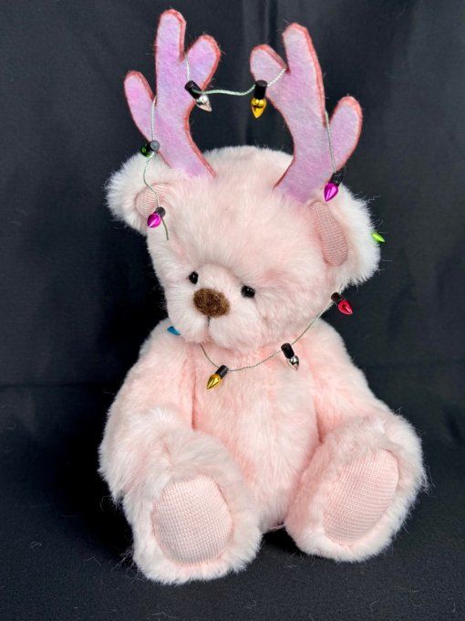 Christmas Light ours renne en peluche miniature de collection 20cm