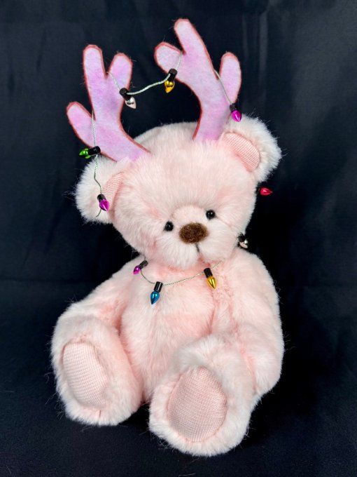 Christmas Light ours renne en peluche miniature de collection 20cm