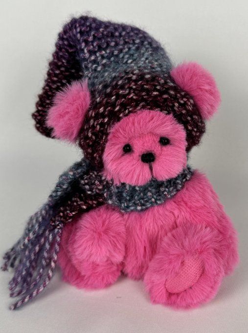 Lady Pink ours en peluche miniature de collection 14cm