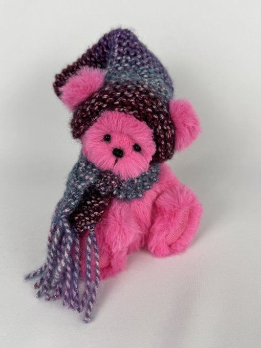 Lady Pink ours en peluche miniature de collection 14cm