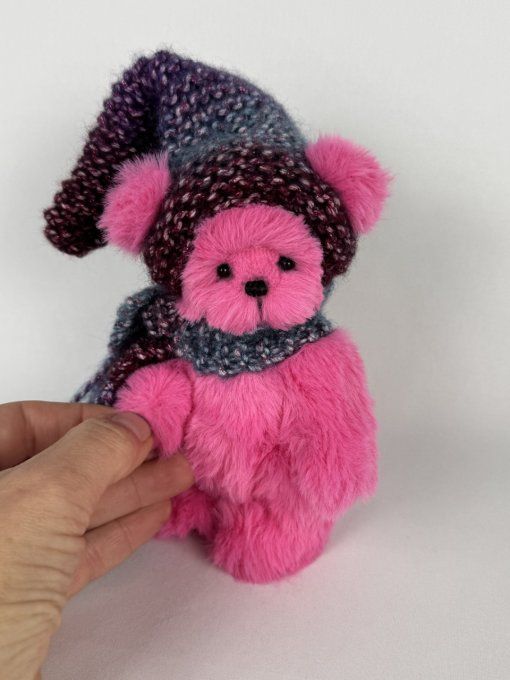 Lady Pink ours en peluche miniature de collection 14cm