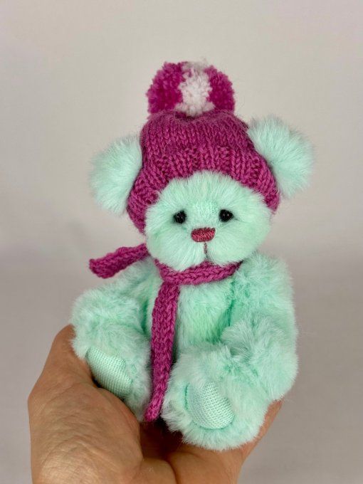 Mint ours en peluche miniature de collection 14cm