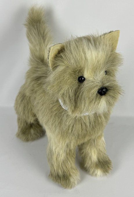 Slipper chiot réaliste Cairn terrier de collection 34cm x 33 cm