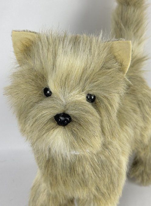 Slipper chiot réaliste Cairn terrier de collection 34cm x 33 cm